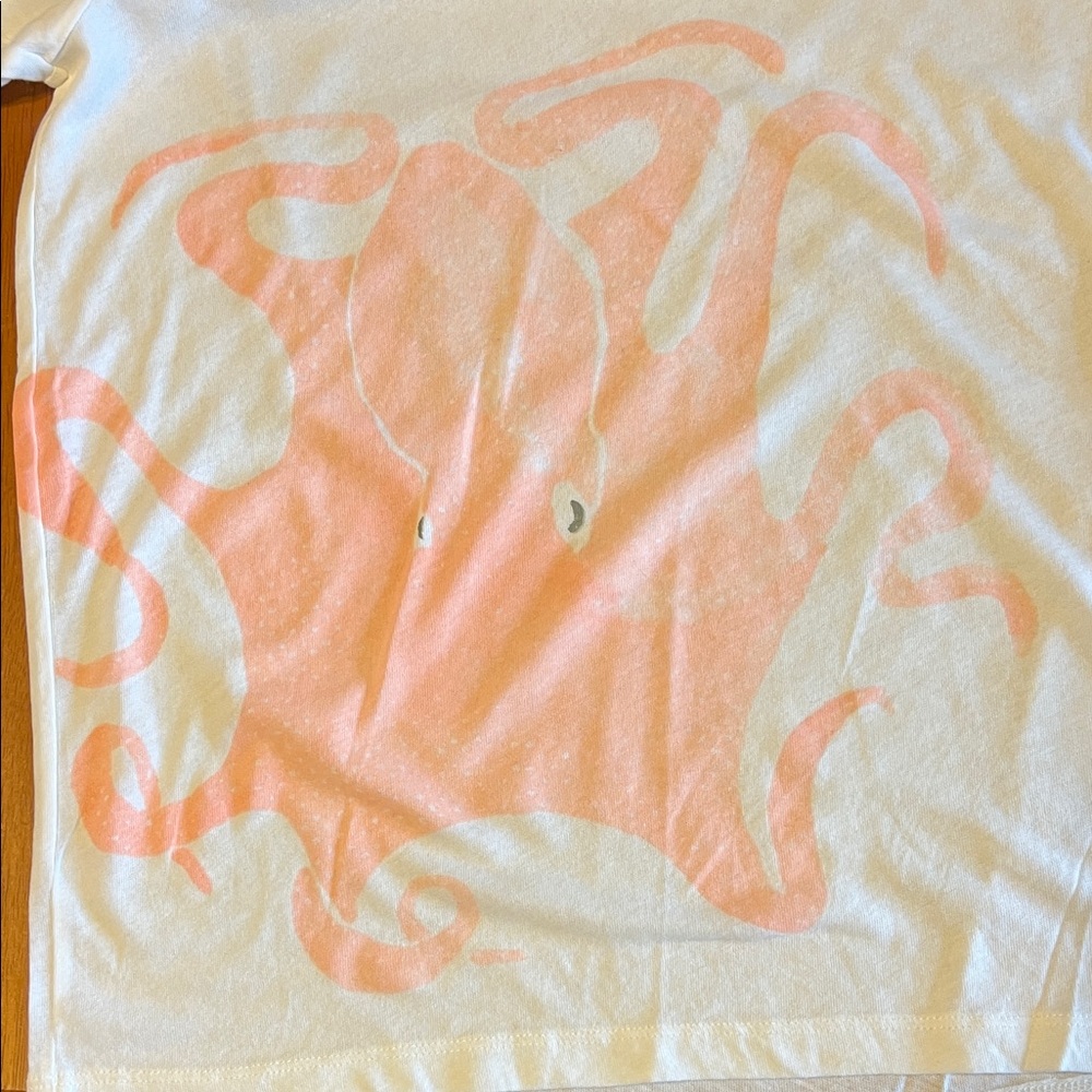 J. Crew White Tee with Pink Octopus Graphic - Picture 3 of 6